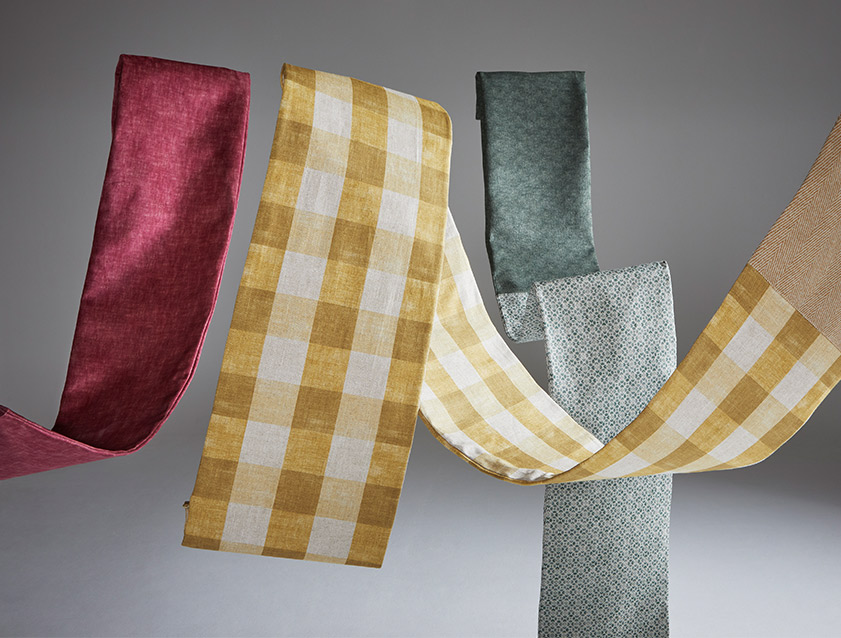 Ribbons of mixed textures and colours